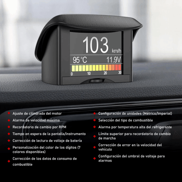 Pantalla Medición Temperatura Ancel A202 Obd - Image 2
