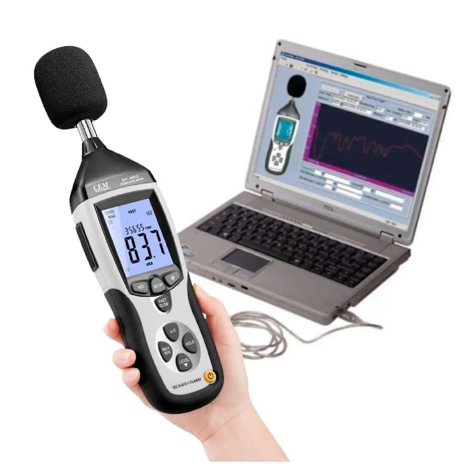 CEM DT-8852 Sonómetro Data Logger Clase 2 - Image 3