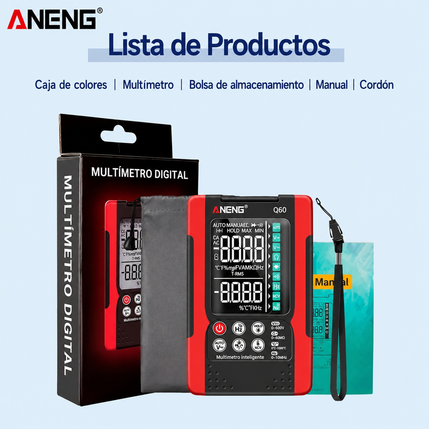 Multímetro Digital Inteligente Pantalla Gigante True RMS - Image 4