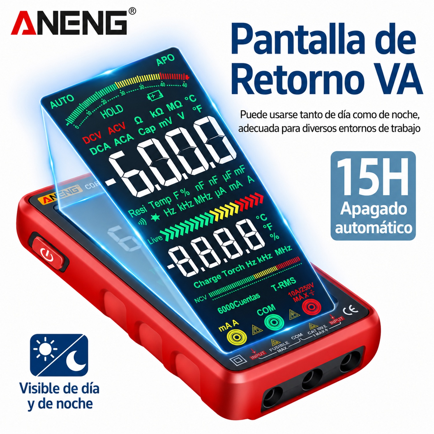 Multímetro Smart Digital True RMS Pantalla Gigante - Image 3