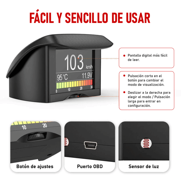 Pantalla Medición Temperatura Ancel A202 Obd - Image 4