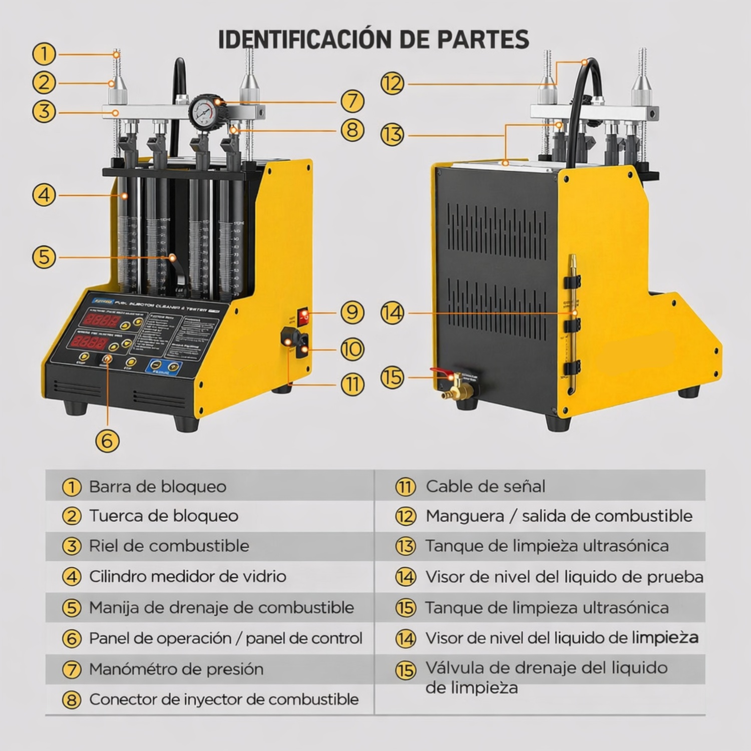 Banco De Inyectores Automotriz Prueba De Inyectores AUTOOL - Image 7