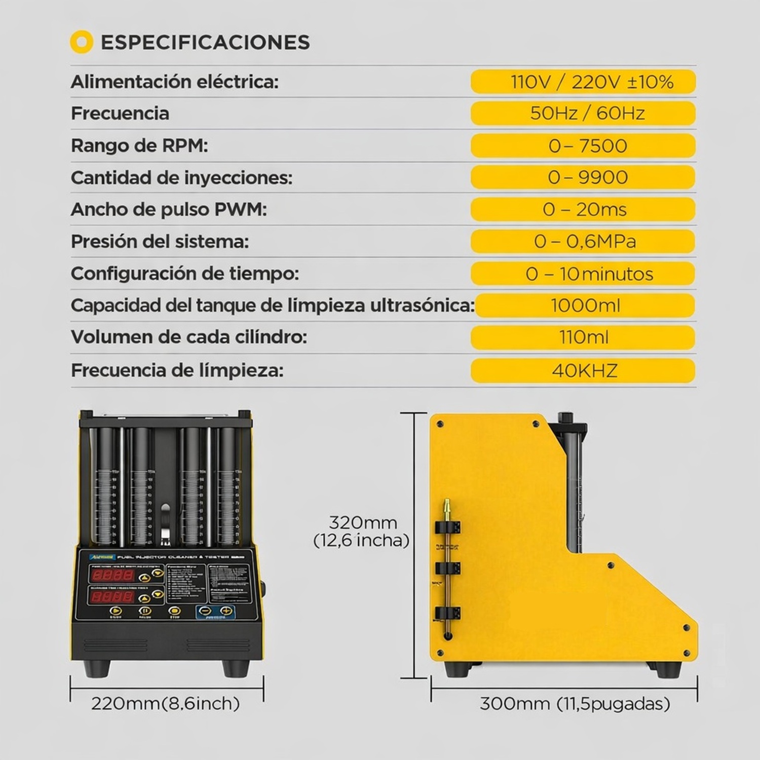 Banco De Inyectores Automotriz Prueba De Inyectores AUTOOL - Image 8