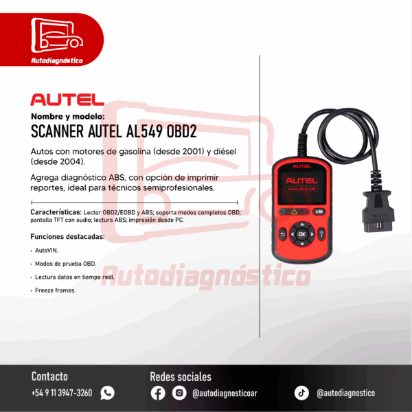 SCANNER AUTEL AL549 OBD2 - Image 7