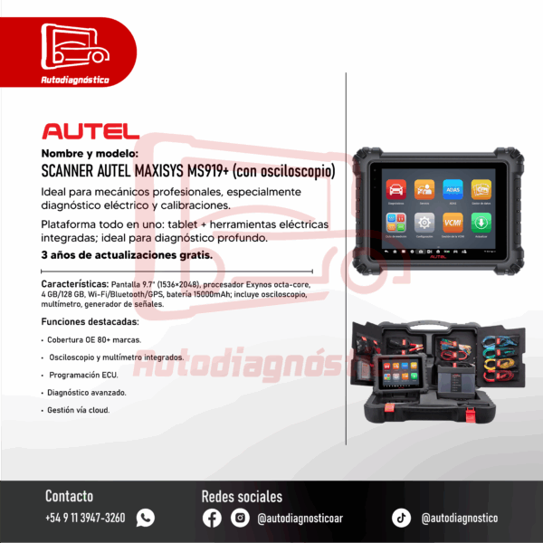 AUTEL MaxiSys MS919+ OSCILOSCOPIO AUTEL - Image 6