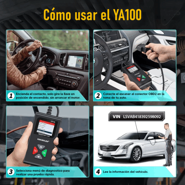 KINGBOLEN YA100 - ESCÁNER AUTOMOTRIZ OBD2 - Image 3